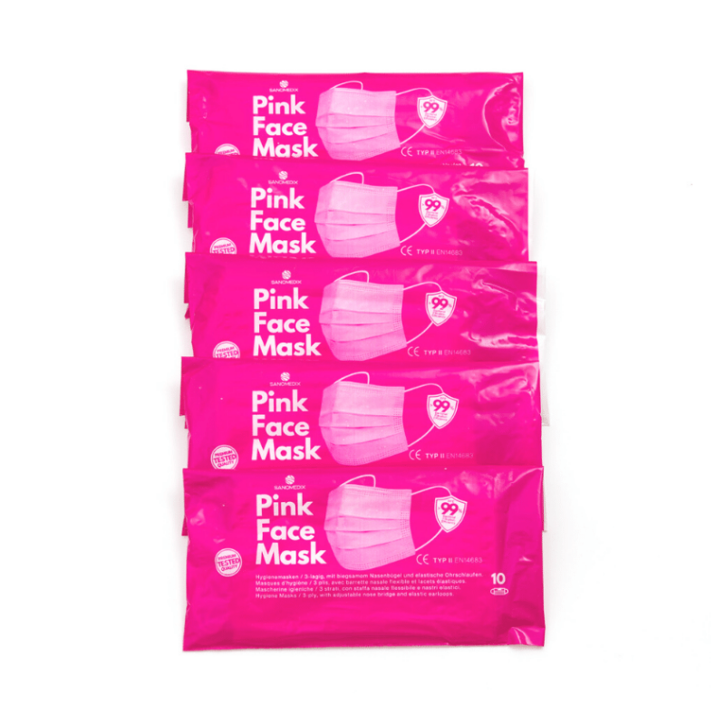 Einwegmaske Pink Hygienemaske Einwegmaske Pink Hygienemaske