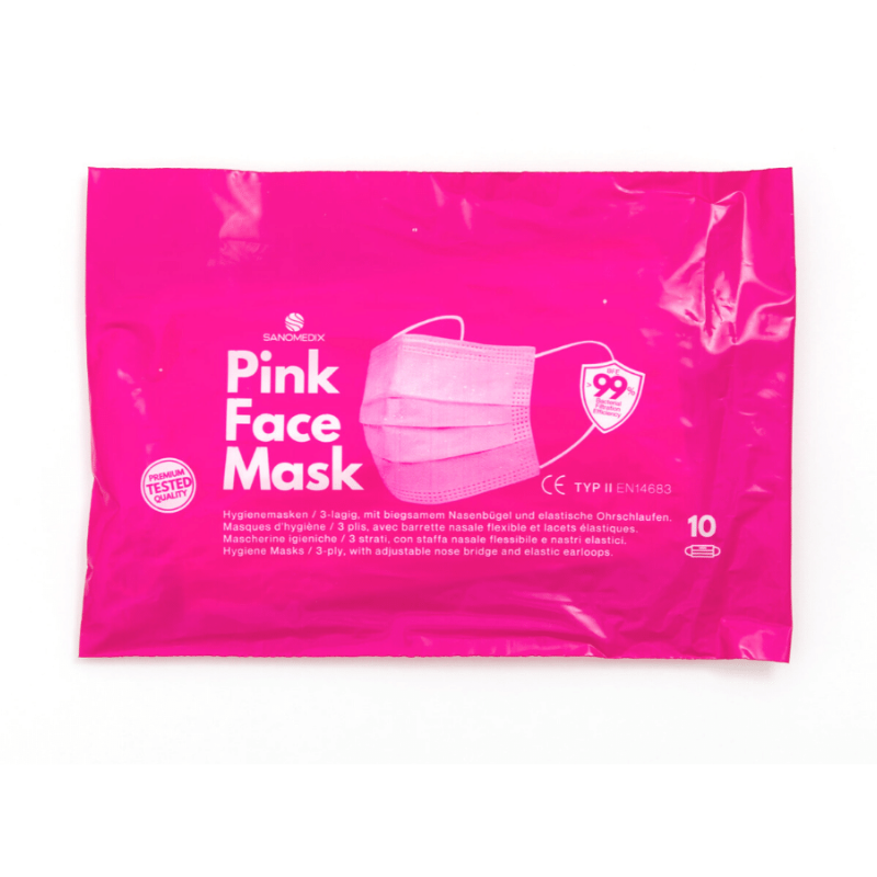 Einwegmaske Pink Hygienemaske Einwegmaske Pink Hygienemaske
